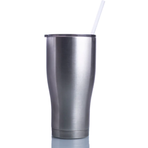 MODERN CURVE TUMBLERS W/STRAW