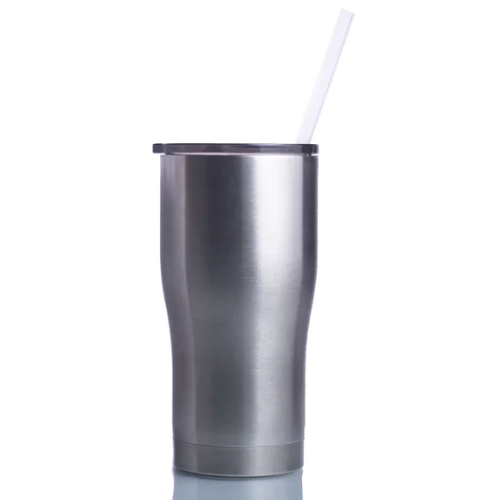 MODERN CURVE TUMBLERS W/STRAW